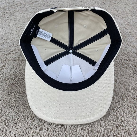 Quiksilver Mean Doggin Hat Birch & Black Rose Skull Snapback Baseball Cap NWT - Picture 4 of 7